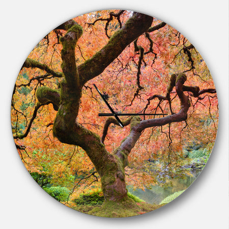 Autumn Maple Tree - Oversized Traditional Wall CLock