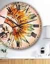 Skull with Feathers - Abstract Large Wall CLock