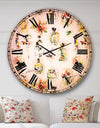 Perfume Bottles and Flowers - Abstract Large Wall CLock