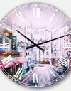 Paris Illustration - Cityscape Digital Large Wall CLock