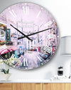 Paris Illustration - Cityscape Digital Large Wall CLock