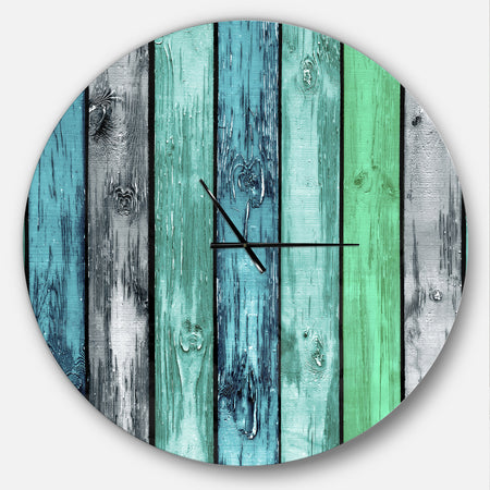 Painted Wooden Planks - Oversized Modern Wall CLock
