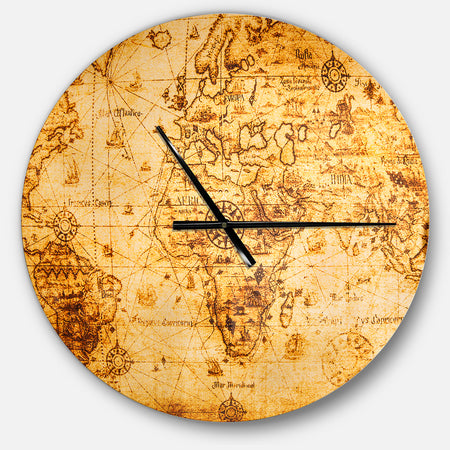 Magnifying Glass on World Map - Oversized Global Wall CLock