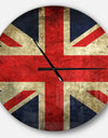 Vintage UK Flag - Oversized Global Wall CLock