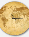 Vintage Classic Map - Oversized Global Wall CLock