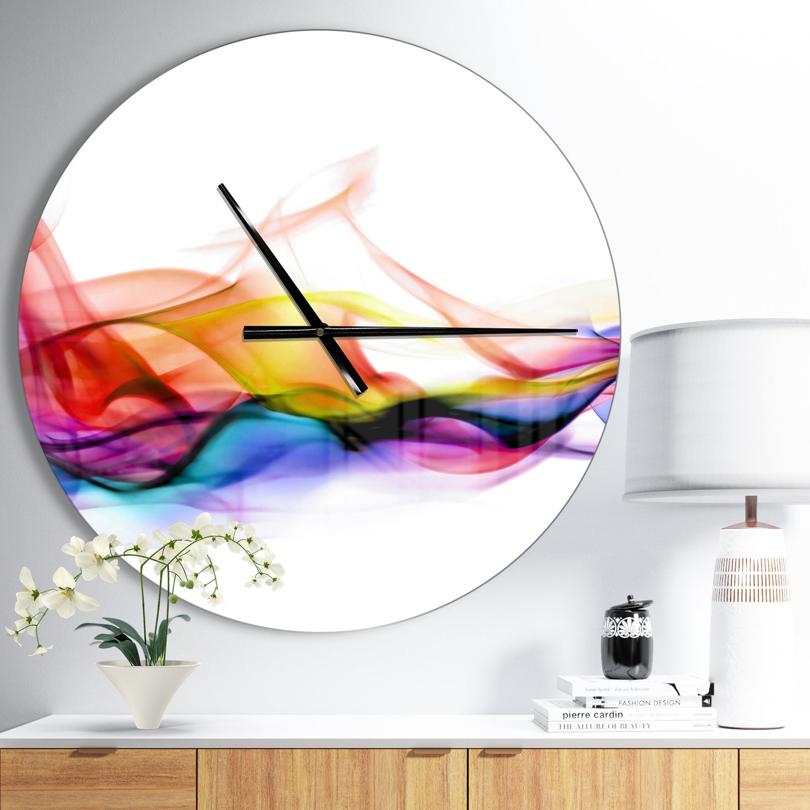 Abstract Smoke - Oversized Modern Wall CLock