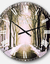 Fog in Alley Vintage Style - Landscape Large Wall CLock