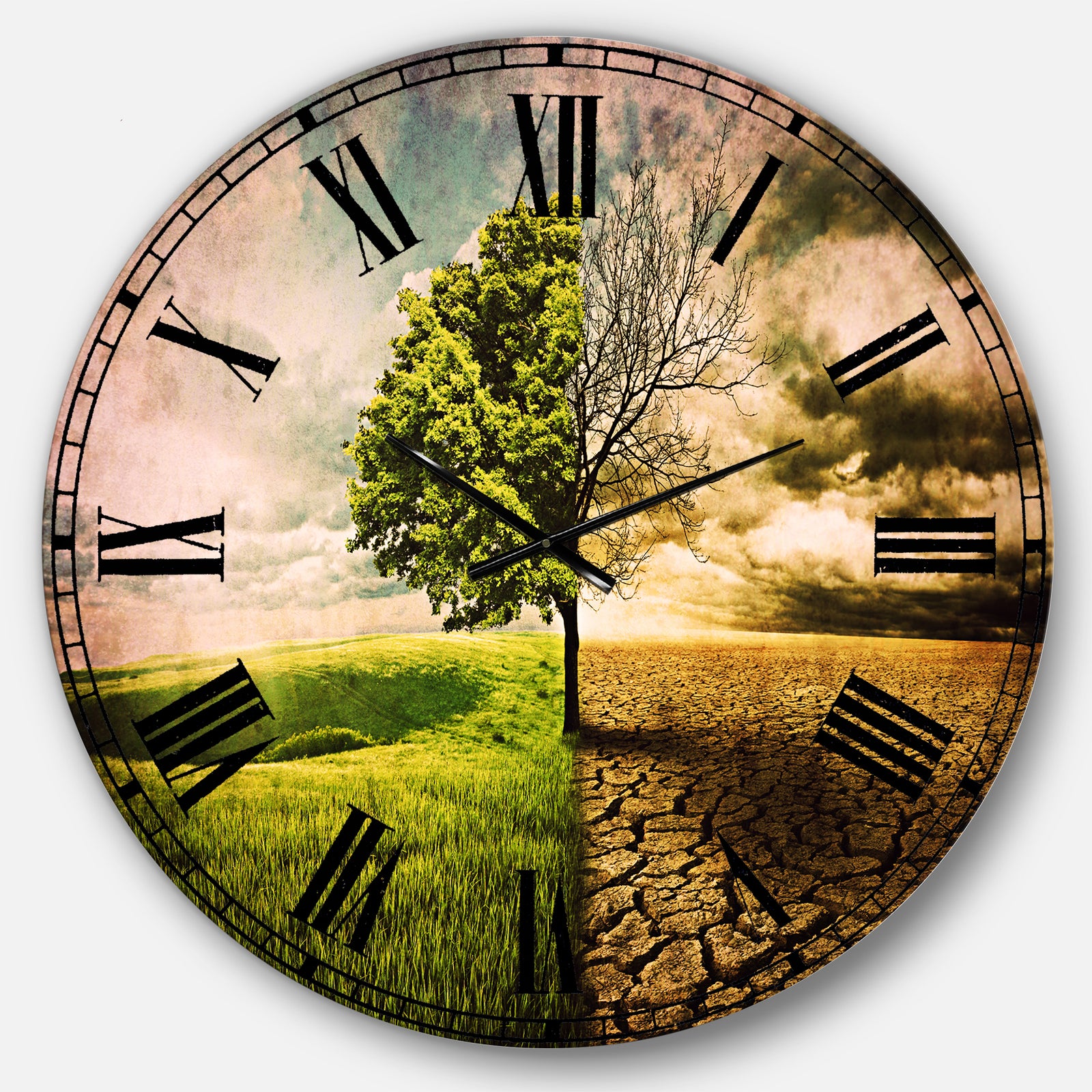 Global Warming - Landscape Wall CLock