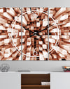 Reflective Checkered Cube - Modern 3 Panels Oversized Wall CLock