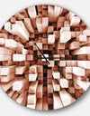 Reflective Checkered Cube - Oversized Modern Wall CLock