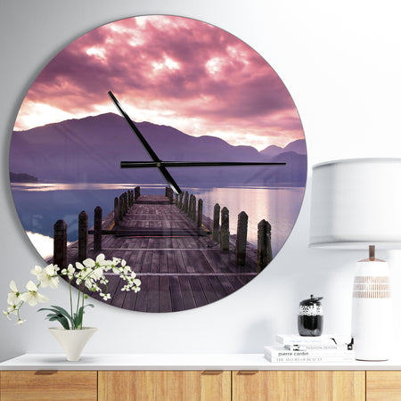 Beautiful Spring Sea at Morning - Oversized Coastal Wall CLock