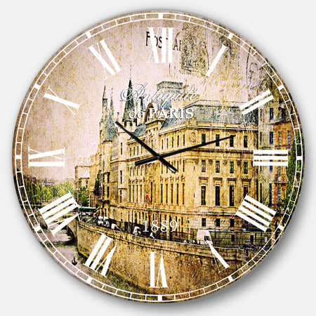Old Parisian Cards - Abstract Wall CLock