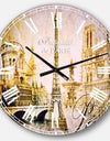 Old Beautiful Paris - Cityscape Digital Oversized Wall CLock