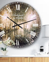 Night Alley with Lights - Photography Landscape Large Wall CLock