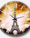 Paris Eiffel Towerin Grey Shade - Landscape Wall CLock