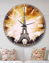 Paris Eiffel Towerin Grey Shade - Landscape Wall CLock