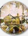 Vintage Paris - Abstract Cityscape Wall CLock