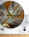 Symmetrical Yellow Fractal Flower - Oversized Modern Wall Clock