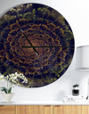 Orange Fractal Flower with Green - Oversized Modern Wall CLock