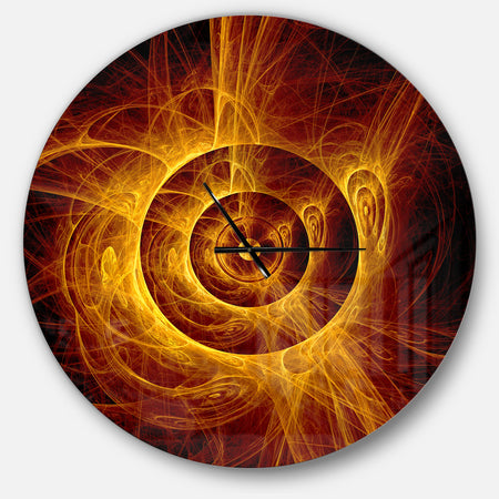 The Flashing Yellow Flame - Oversized Modern Wall CLock