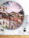 Bridge in Rain - Landscape Photo Large Wall CLock