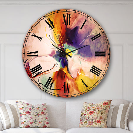 Creative Flower in Multiple Colors - Floral Wall CLock