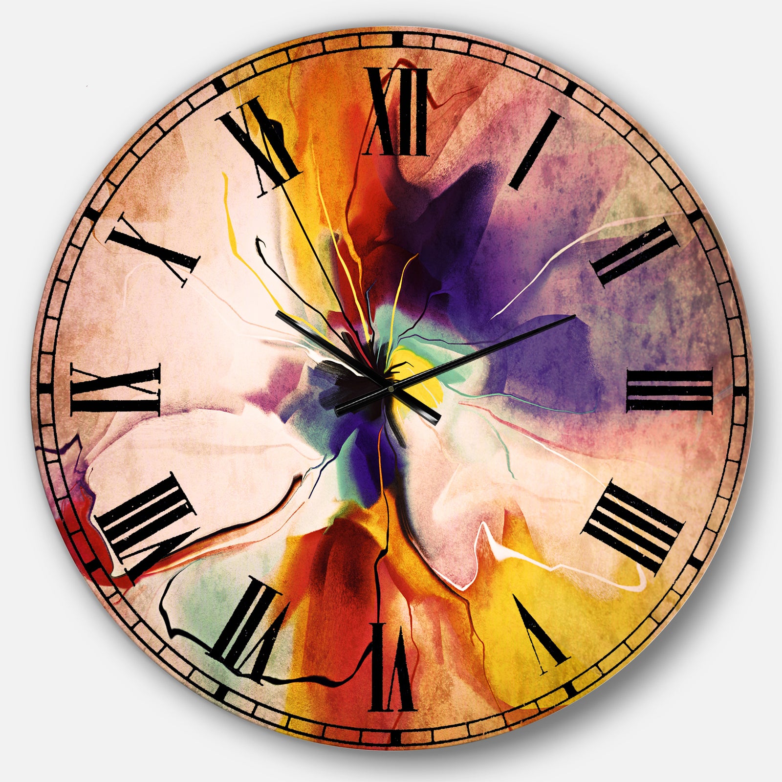 Creative Flower in Multiple Colors - Floral Wall CLock