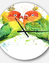 Family Parrots - Oversized Traditional Wall CLock