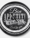 Lettering on a Plate - Oversized Modern Wall CLock