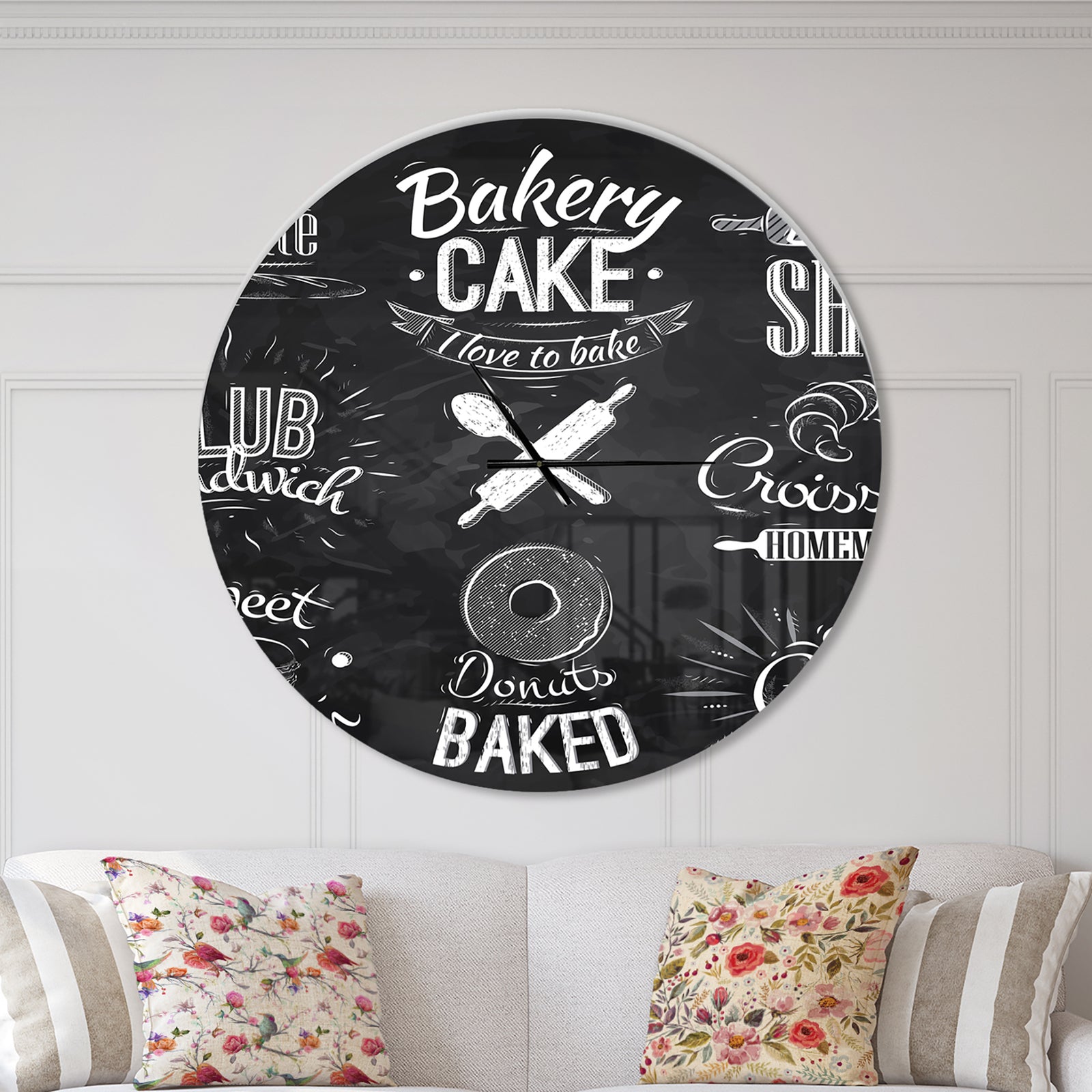 Bakery Characters - Oversized Modern Wall CLock