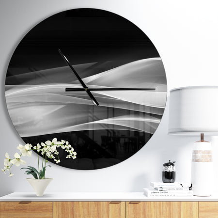 Glittering Silver Pattern - Oversized Modern Wall CLock