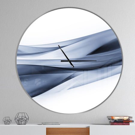 Glittering Light Blue Pattern - Oversized Modern Wall CLock