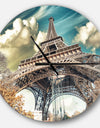 Street View of Paris Eiffel Tower - Oversized French Country Wall CLock