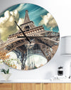 Street View of Paris Eiffel Tower - Oversized French Country Wall CLock