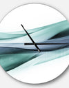 Fractal Lines Grey Blue - Oversized Modern Wall CLock