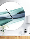 Fractal Lines Grey Blue - Oversized Modern Wall CLock
