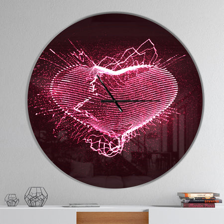 Happy Valentine's Day - Oversized Modern Wall CLock