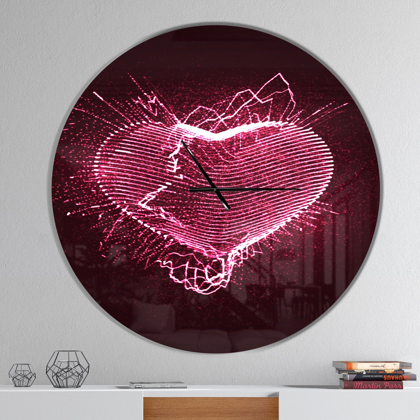 Happy Valentine's Day - Oversized Modern Wall CLock
