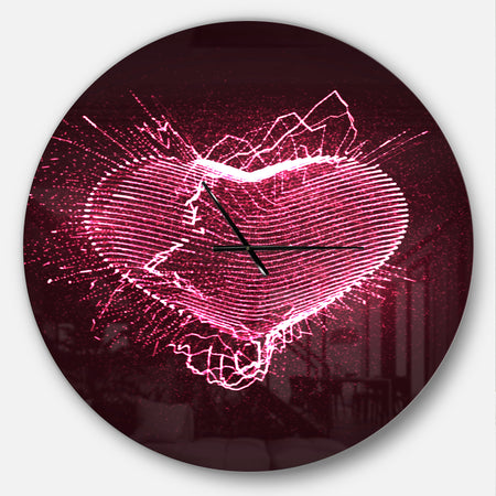 Happy Valentine's Day - Oversized Modern Wall CLock