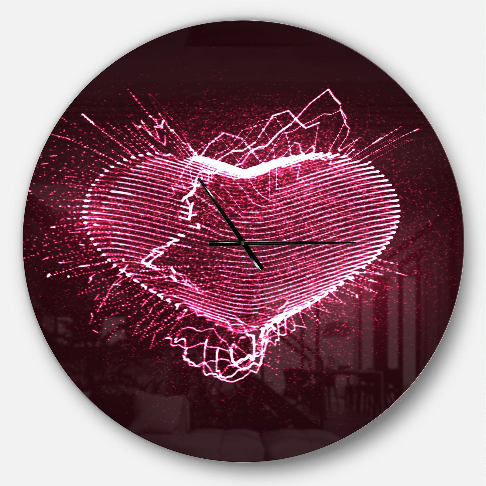 Happy Valentine's Day - Oversized Modern Wall CLock