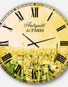 Paris Panorama with Scenic Sky - Skyline Wall CLock