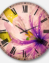 Glowing Lily Flower - Floral Large Wall CLock