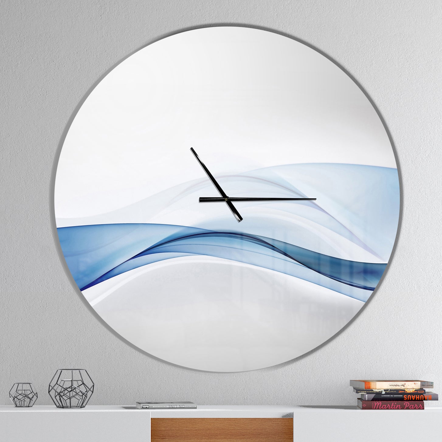 3D Wave of Water Splash - Oversized Modern Wall CLock