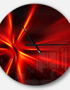Red and Yellow Rays - Oversized Modern Wall CLock