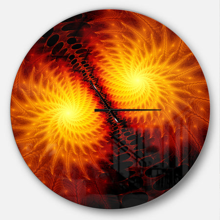 Fiery Wings of Dragon - Large Modern Wall CLock
