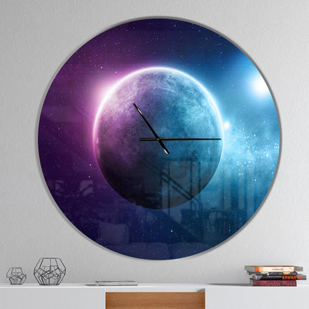 Deep Space Planet - Oversized Modern Wall CLock