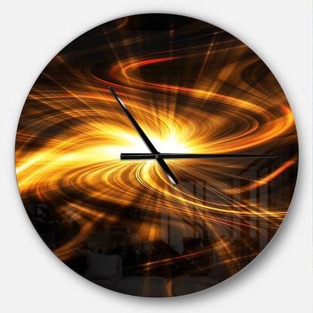 Explosion of Fire in Black - Oversized Modern Wall CLock