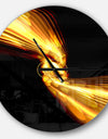 Glowing Golden Lines and Circles - Oversized Modern Wall CLock