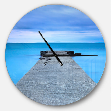 Broken Concrete Jetty - Oversized Coastal Wall CLock