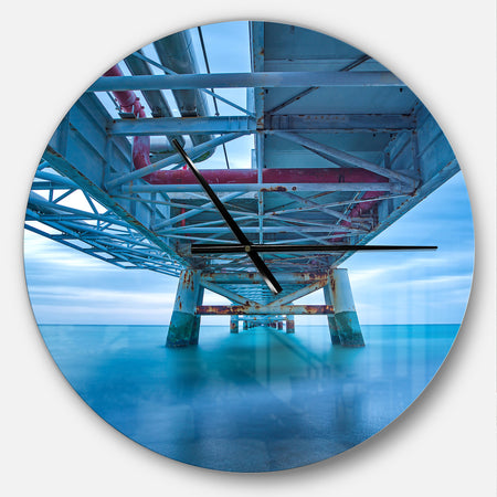Large Industrial Pier - Oversized Coastal Wall CLock